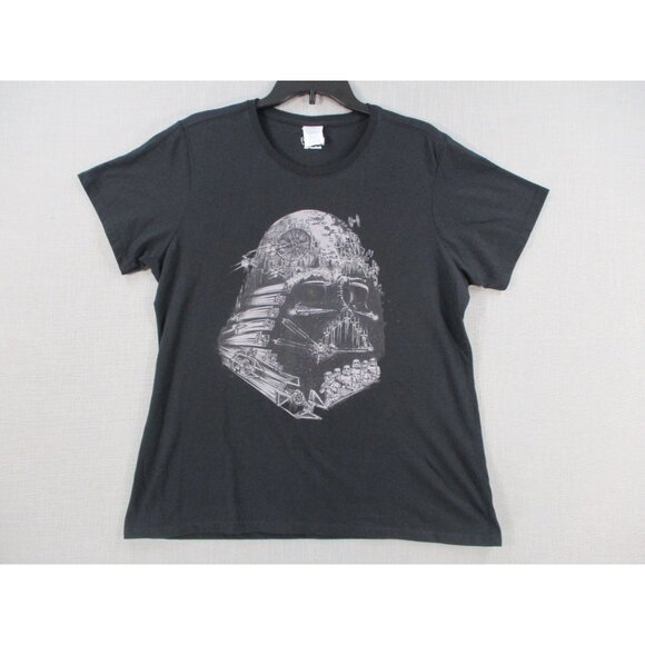 Star Wars Darth Vader Death Star Graphic T-Shirt By Port & Company Size L - Picture 1 of 8